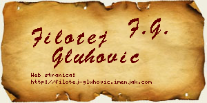 Filotej Gluhović vizit kartica